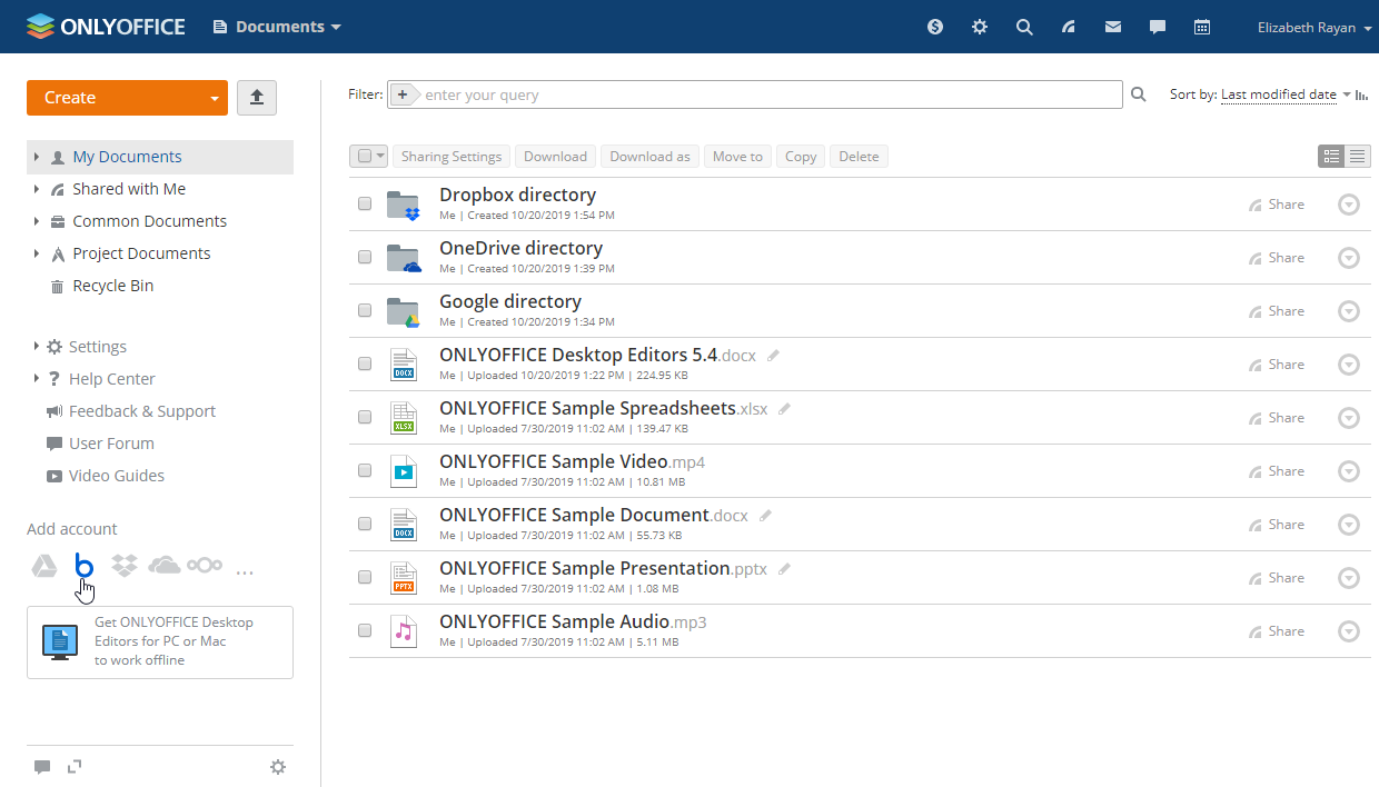 Connect Box to ONLYOFFICE