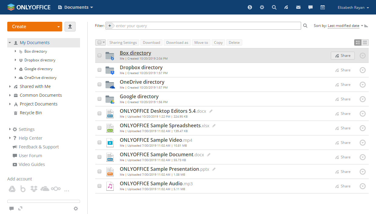Integrate Box to ONLYFFICE to edit docx, xlsx, pptx