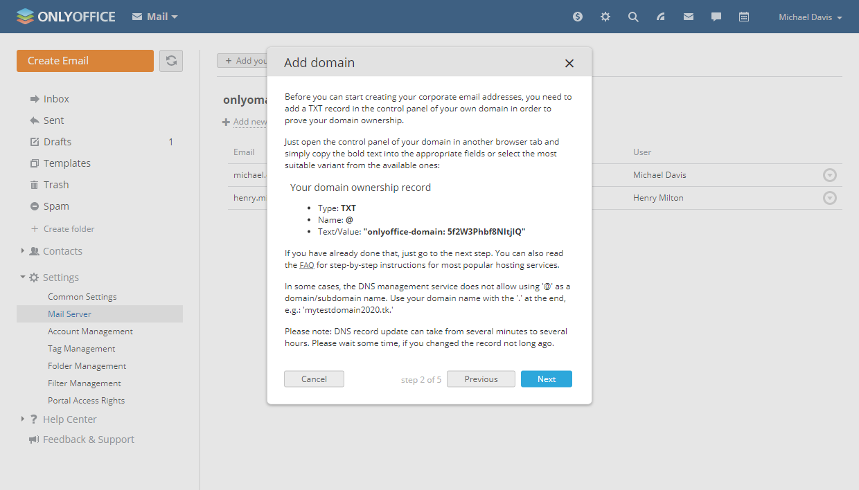 ONLYOFFICE Mail Server