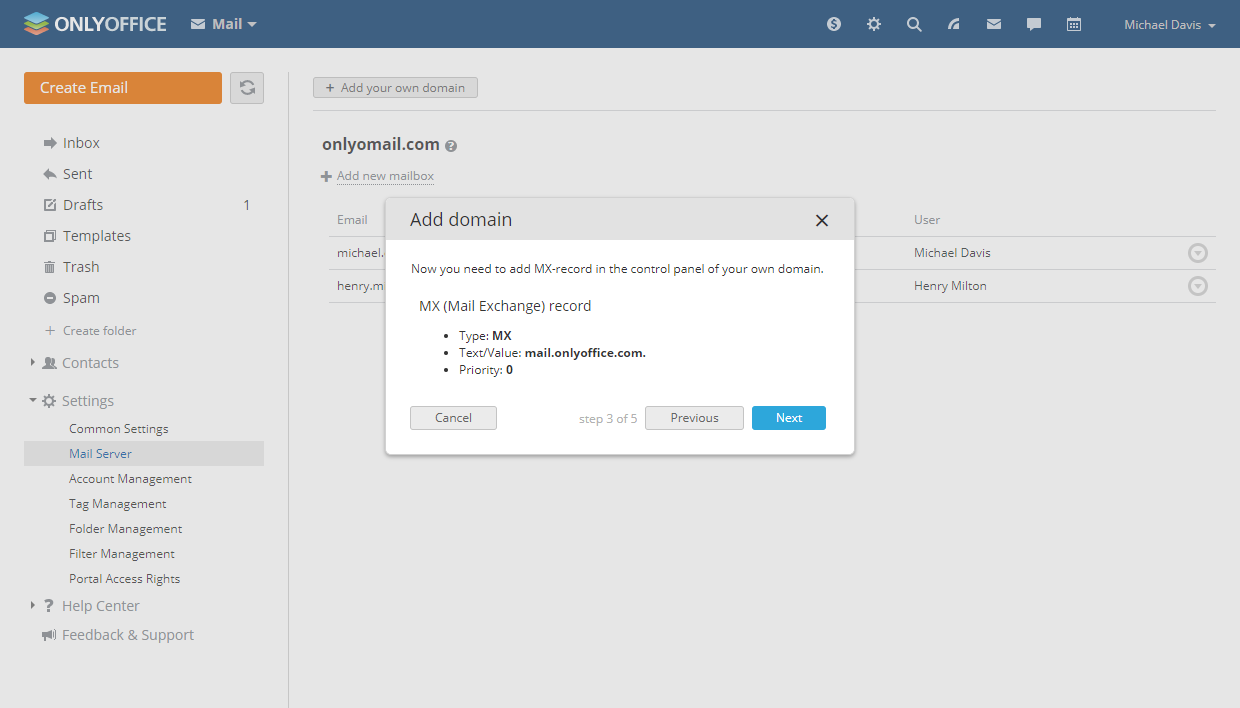 ONLYOFFICE Mail Server