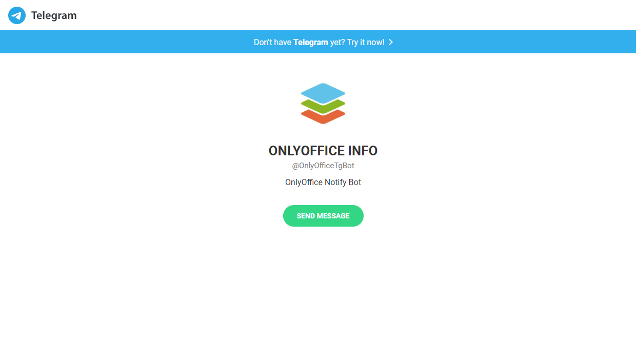 Telegram for ONLYOFFICE notifications
