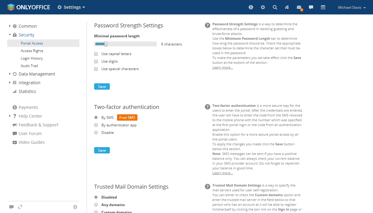 Enable the two-factor authentication with Twilio service